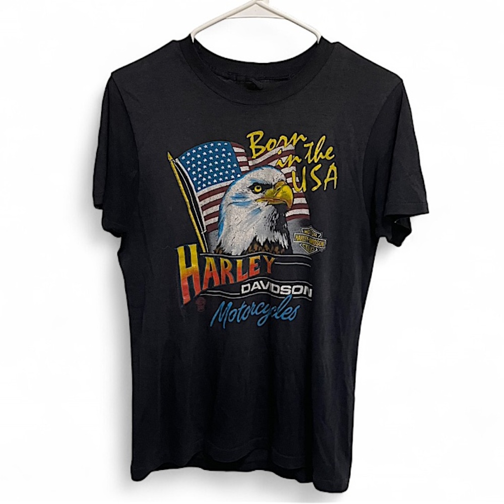 Vintage 1982 Harley-Davidson Black Graphic unisex T-Shirt